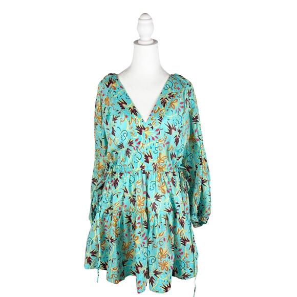 A.L.C Sally Cotton Mini Dress 12 Green NEW - Picture 5 of 11